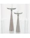 Global Views Minaret Accent Table In Silver