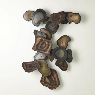 Global Views Mod Terrace Wall Art In Brown;gold;bronze