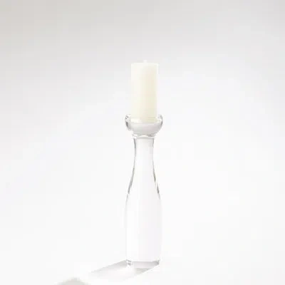 Global Views Modern Crystal Candleholder In Clear