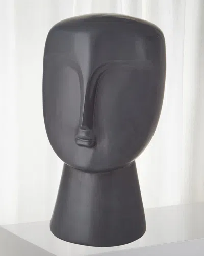 Global Views Modernist Bust Statue In Black