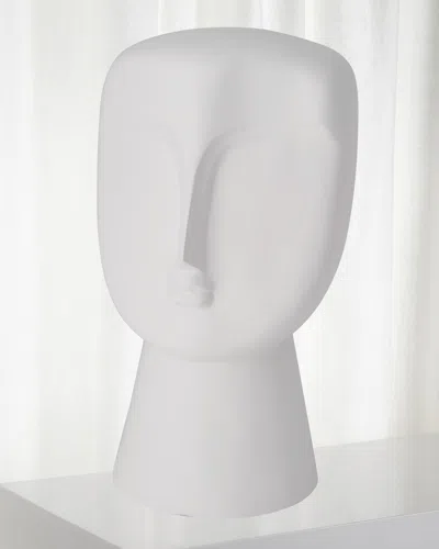 Global Views Modernist Bust Statue In White