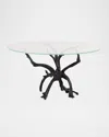 Global Views Monteray 60" Round Dining Table In Black
