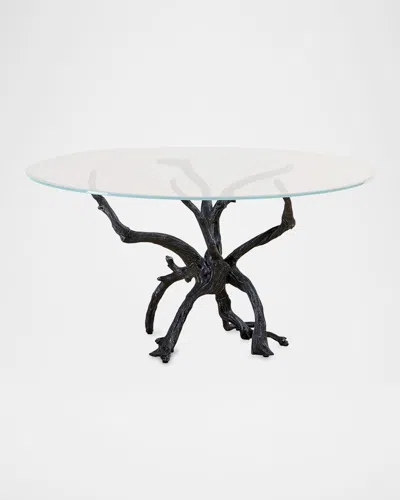 Global Views Monteray 60" Round Dining Table In Black