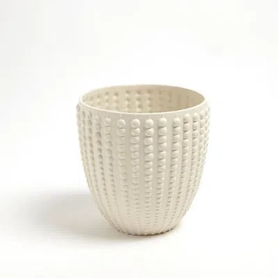 Global Views Nail Head Bowl-rustic White