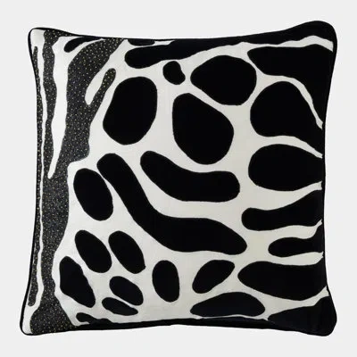 Global Views Nantucket Pillow In Black;white;gold