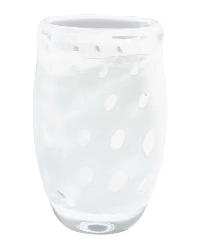 Global Views Netted Vase In White