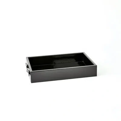 Global Views Noir Tray-sm In Shiny Black