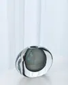 Global Views Off Set Round Vase - Gray
