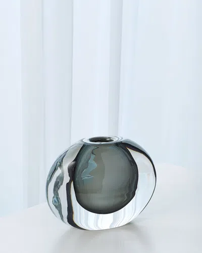 Global Views Off Set Round Vase - Gray