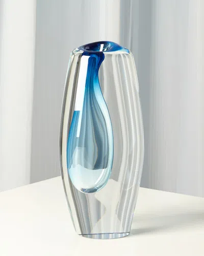 Global Views Off Set Vase - Light Blue - Large