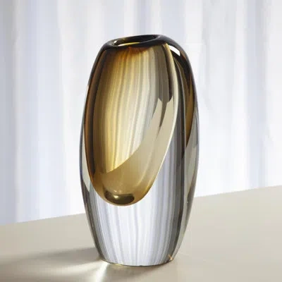 Global Views Offset Vase-moss Green-lg