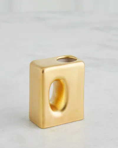 Global Views Oh Yes Matte Gold Vase, 5"
