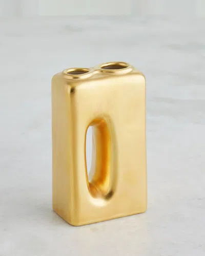 Global Views Oh Yes Matte Gold Vase, 6"