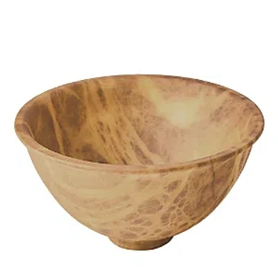 Global Views Oiled Alabaster Bowl Agate, Large In Brown