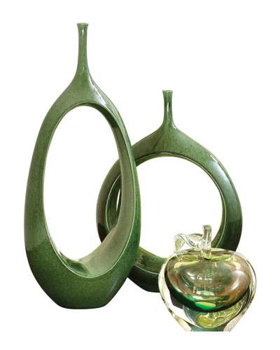 Global Views Open Oval Ring Vase