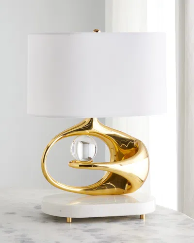 Global Views Orbit Lamp In Gold