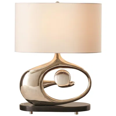 Global Views Orbit Lamp-nickel In Silver