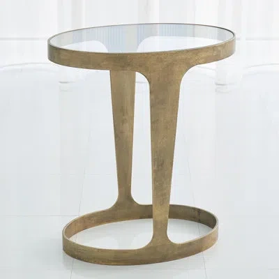Global Views Oslo Accent Table-gold