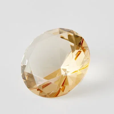 Global Views Oxford Jewels-amber-round In Orange;clear