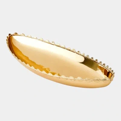 Global Views Pamela's Bowl-brass 3"h X 9"w X 24"d Decorative Bowl In Gold
