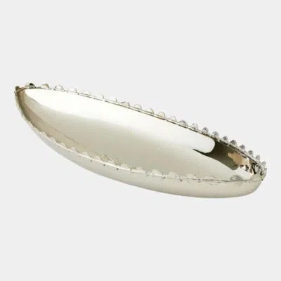 Global Views Pamela's Bowl-nickel 3"h X 9"w X 24"d Decorative Bowl In Silver