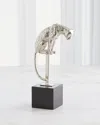 Global Views Perched Jaguar On Stand, Nickel In Nickel