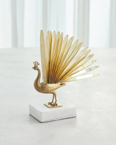 Global Views Persian Bird Sculpture In Gold