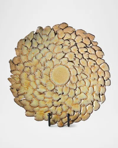 Global Views Petaled Pedestal Plate In Natural