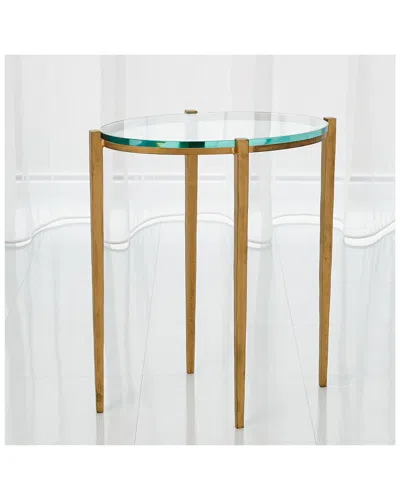 Global Views Petite Oval Accent Table In Brown
