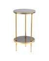 Global Views Petite Two-tier Table In Gray