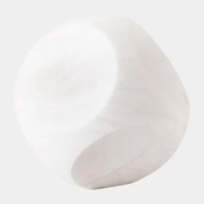 Global Views Piazza Object-alabaster-white 6"h X 7"w X 7"d Decorative Sculpture