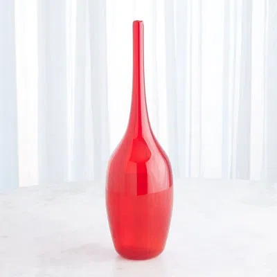Global Views Pinnacle Bottle-tall In Red