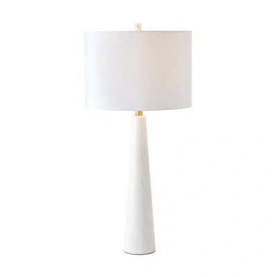 Global Views Pinnacle Marble Lamp-white