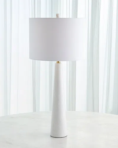 Global Views Pinnacle Marble Table Lamp In White