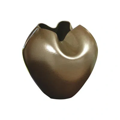 Global Views Plait Table Vase-silver Haze-round