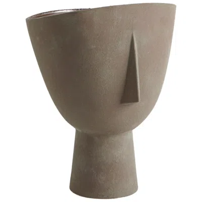 Global Views Planter Head-wide In Brown