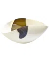 Global Views Pleated Bowl In White