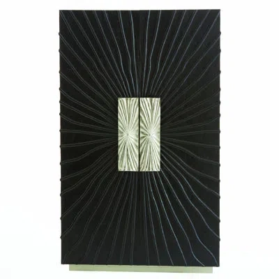 Global Views Pleated Cabinet-tall In Black Onyx