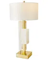 Global Views Posh Block Table Lamp In Brass