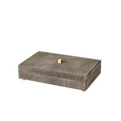 Global Views Posh Box-grey In Gray