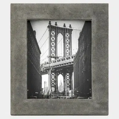 Global Views Posh Picture Frame-8x10-gray Suede 13"h X 11"w X 1"d Picture Frame