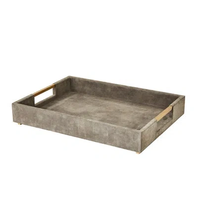Global Views Posh Tray-grey Lg In Gray