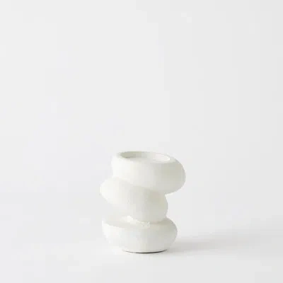 Global Views Pradier Candle Holder-white-sm