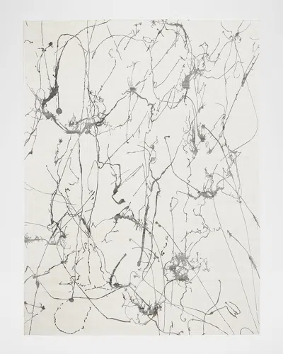 Global Views Pure Chaos Hand-loomed Rug, 9' X 12' In Black, White