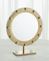 Global Views Quartz Vanity Mirror In Gold