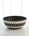 Global Views Quill Bowl In Black And White