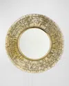 Global Views Quill Burst Mirror In Brass