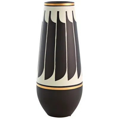 Global Views Quill Vase-lg In Black