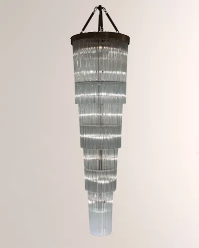 Global Views Rain Chandelier In Brass