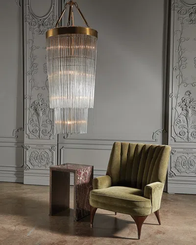 Global Views Rain Chandelier In Brass